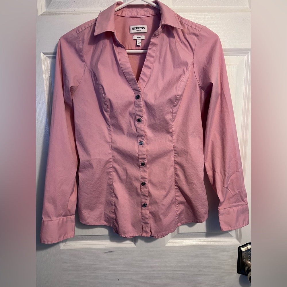 Express Pink Button-Down Shirt